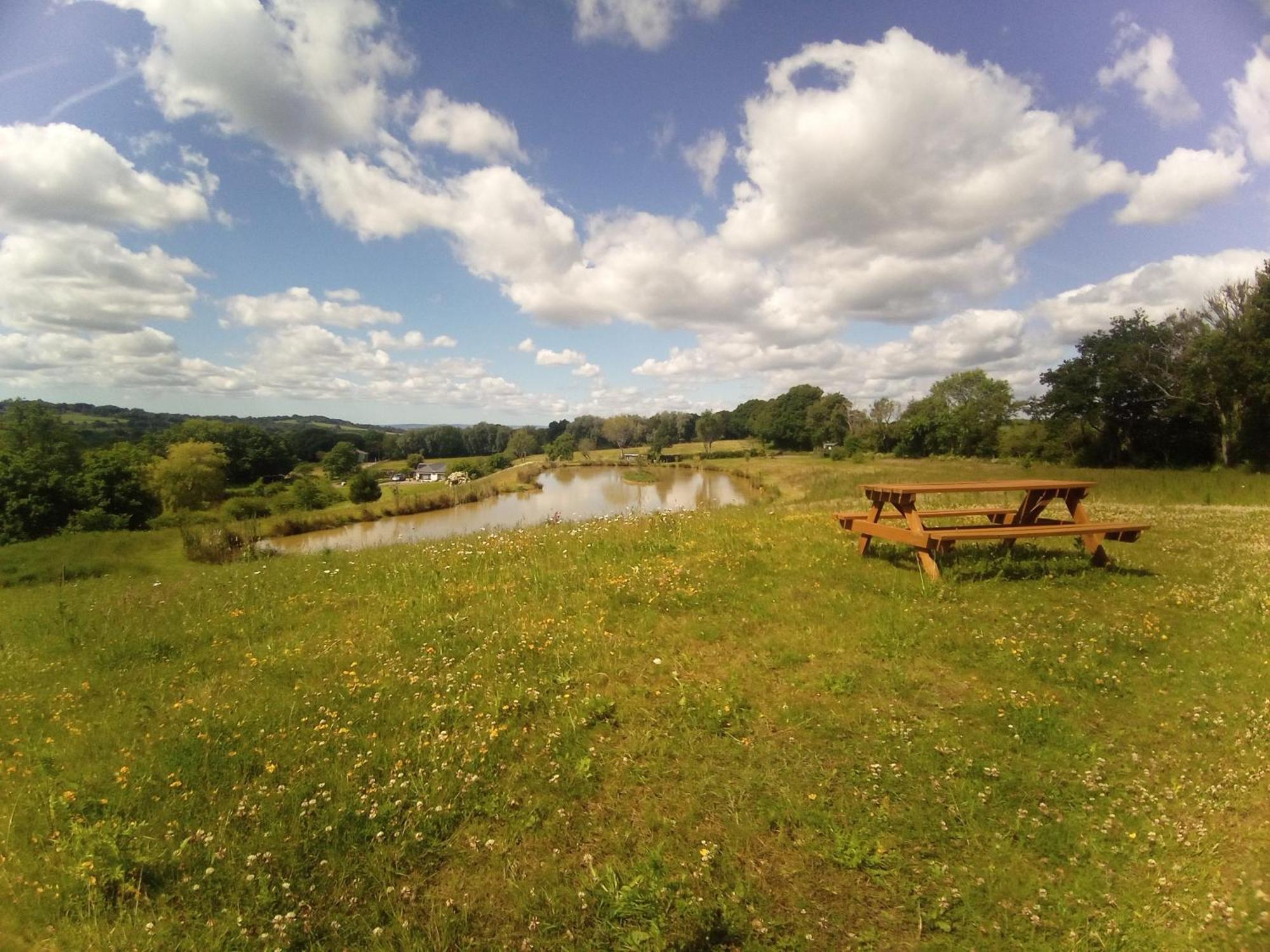 Charming Tranquil Shepherds Hut With Lakeside Balcony 'Roach' アックフィールド エクステリア 写真